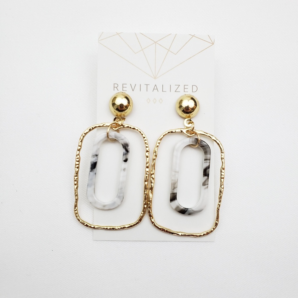 Geometric Acrylic Earrings - Picture 3 of 3